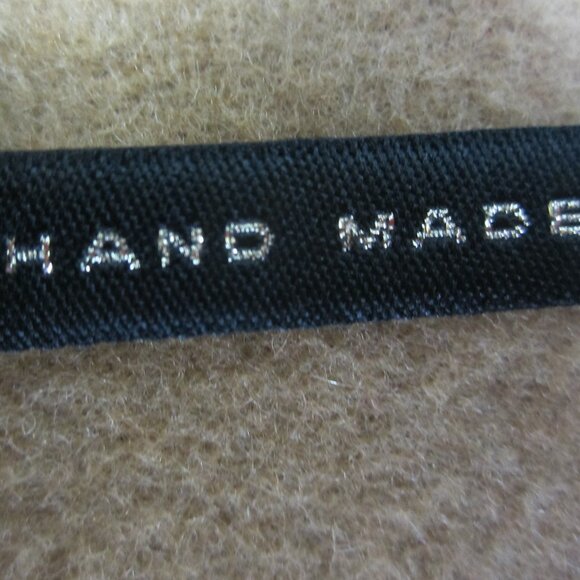 Zara Women Camel Cape Wool Blend Hand Made Faux Leather Buckles Relaxed - Picture 5 of 12